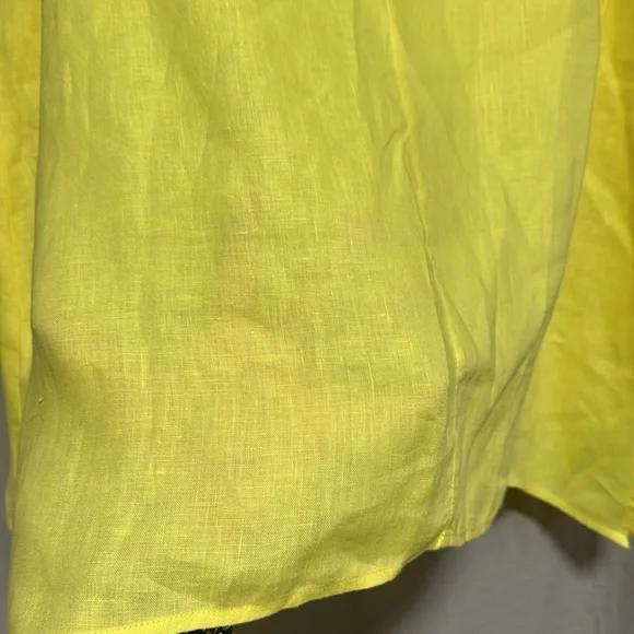 Ali Miles linen yellow tunic top / Size L / Box 5-35 - Picture 8 of 8